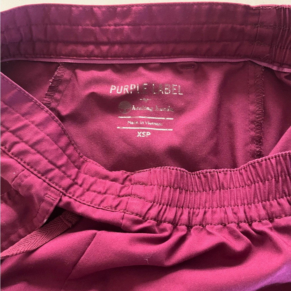 Raspberry Color Scrub Set (Top Is Xs And Pants Ar… - image 6